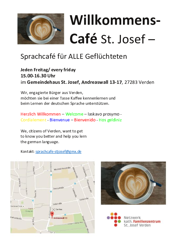 Sprachcafé Aushang